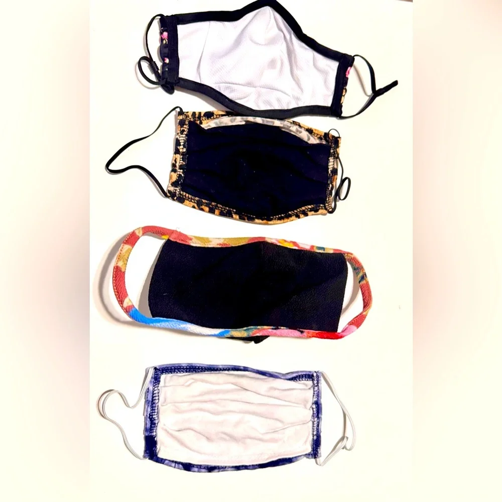 Set of 4 Stylish Face Masks - NEW